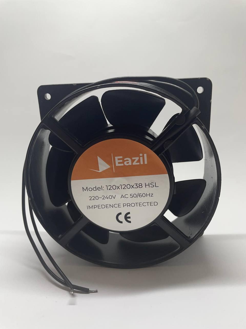 Семілопастний вентилятор Eazil осьовий універсальний на втулках 120*120*38 HSL (кругло-квадратний).