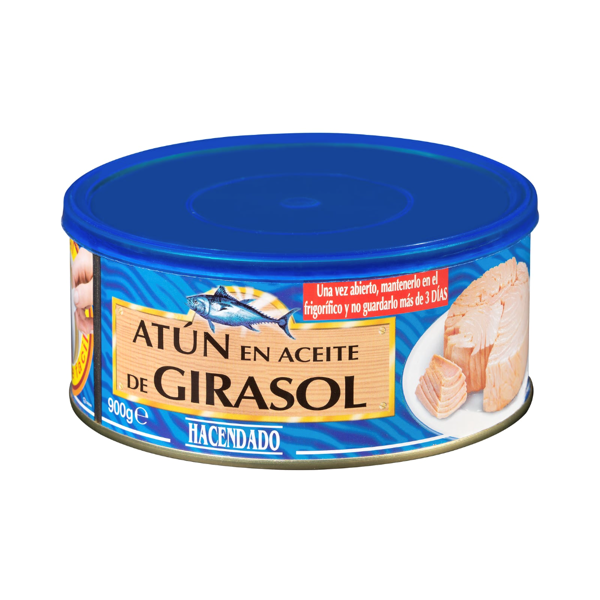 Тунец Hacendado Atun en Aceite de Girasol, 900г
