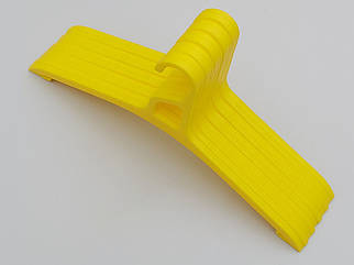 Плічка вішалки тремпеля V-TV42 жовтого  кольору, довжина 41,5 см, в упаковці 10 штук