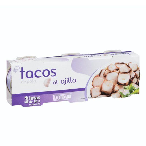Hacendado Tacos de pota al Ajillo, 80г