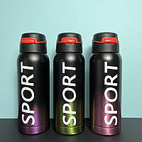 Спортивна пляшка термос Sport 350 мл з трубочкою і поїлкою lux 563-6