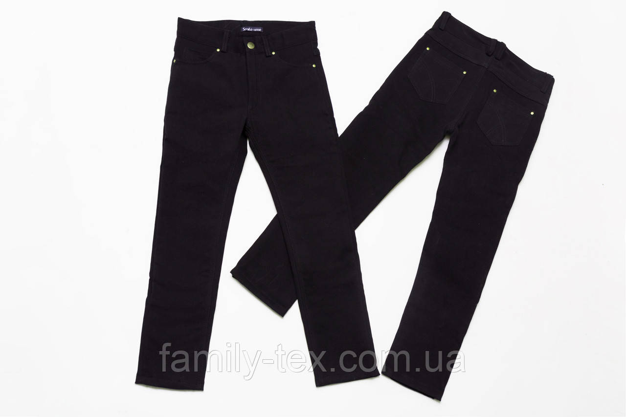 Штани зимові для хлопчика підлітка, на флісі, чорні, SmileTime Warm Fashion, фото 1