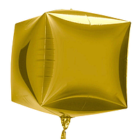 Фольгована кулька КНР 24" (60 см) Куб золото