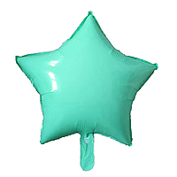 Фольгированный шарик КНР 18"(45 см) Звезда макарун зелёный