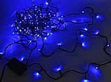 Світлодіодна Гірлянда діод 300 LED RD 9030 дріт Чорний колір ламп Синій, фото 2