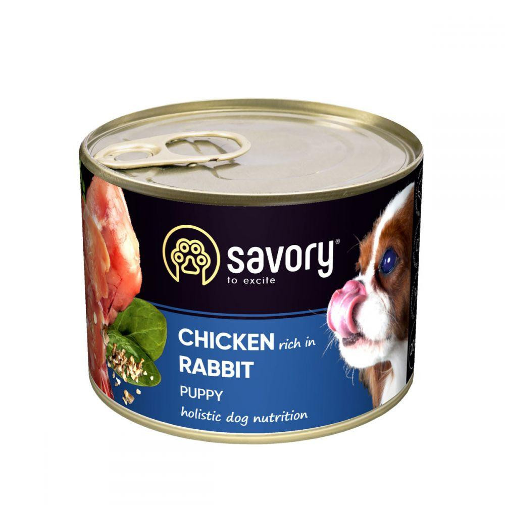 Savory Puppy Rabbit Chicken для цуценят з куркою та кроликом 200 г