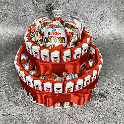 Подарунковий торт з кіндер шоколаду  День народження мамі, сестрі, подрузі, дівчині