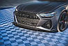 Спліттер Audi RS6 C8 тюнінг елерон обвіс переднього бампера (V2), фото 3