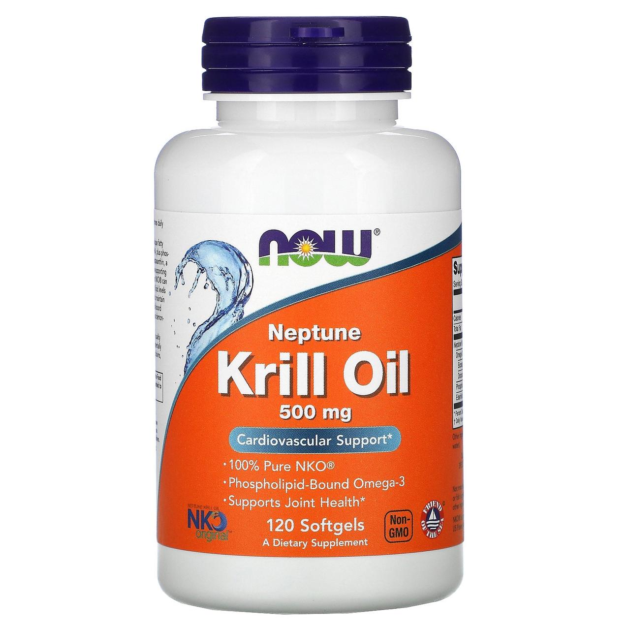 Neptune Krill Oil 500 мг Now Foods 120 капсул, фото 1