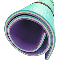 Коврик для фитнеса HOUSE 1100х600х12 фиолетово-бирюзовый