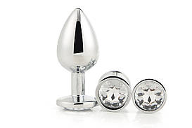 Анальні пробки набір Dream Toys GLEAMING LOVE SILVER PLUG SET