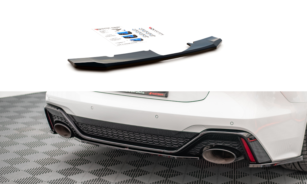 Спідниця Audi RS7 C8 тюнінг обвіс дифузор заднього бампера, фото 1