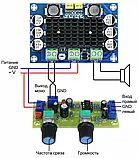 Підсилювач потужності, сабвуфер 100 W. Моно. DC 12-26V. Саб аудіо TPA3116, фото 8