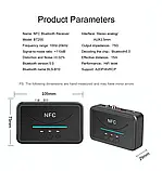 Bluetooth 5.0 приймач NFC 3,5 мм RCA AUX. Бездротовий адаптер A2DP, фото 2