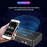 Bluetooth 5.0 приймач NFC 3,5 мм RCA AUX. Бездротовий адаптер A2DP, фото 3