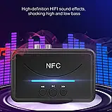 Bluetooth 5.0 приймач NFC 3,5 мм RCA AUX. Бездротовий адаптер A2DP, фото 4