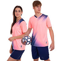 Форма футбольная мужская женская D8833, рост 160 Салатовый: Gsport L, Розовый