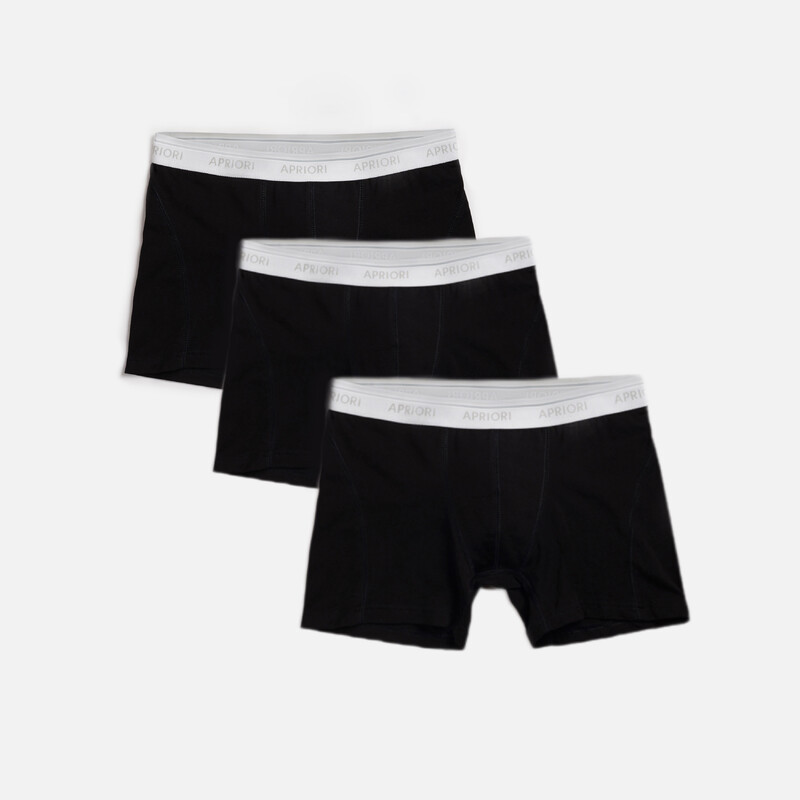 Комплект трусів транків APRIORI чорного кольору, 3 шт., фото 1