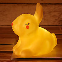 Ночник зайчик желтый игрушка-светильник в спальню, детскую, залу (Оригинальные Фото)