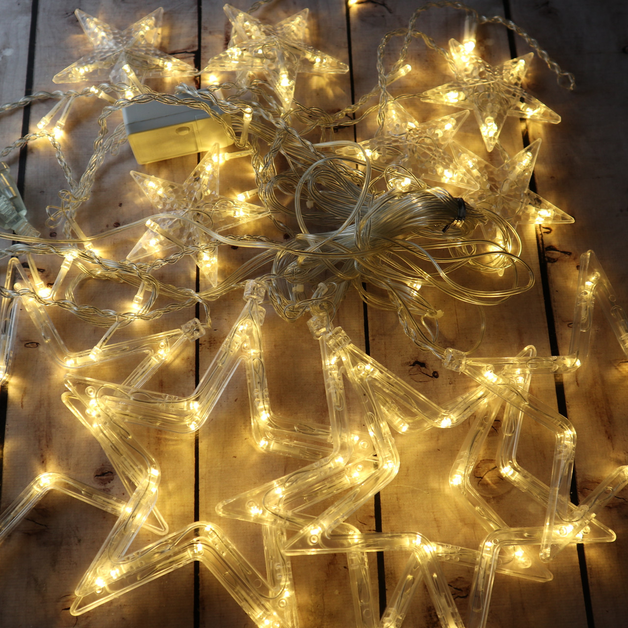 Светодиодная гирлянда-штора Звезды для новогоднего декора Xmas 4м х 40см цвет ламп-теплый белый (Живые фото) - фото 4 - id-p1527689603