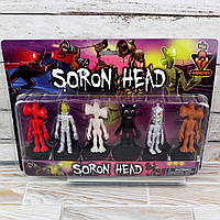Набор монстров игрушек Siren Head фигурок на подставке Сиреноголовые Набор 6 шт №2 хоррор (Настоящие фото)