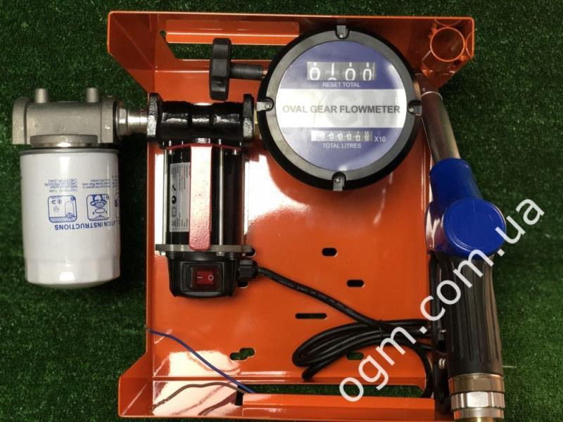 Міні АЗС 12V для перекачування дизеля з лічильником OGM 25 N