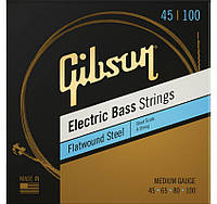 Струни для бас-гітар GIBSON SBG-FWSSM SHORT SCALE FLATWOUND BASS STRINGS MEDIUM