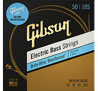 Струны для бас-гитар Gibson SBG-SSM Short Scale Bright Wire Bass Strings Medium