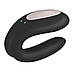 Satiffyer Double Joy Black Steam Smart Vibrator з широким стимулятором клітора, фото 4