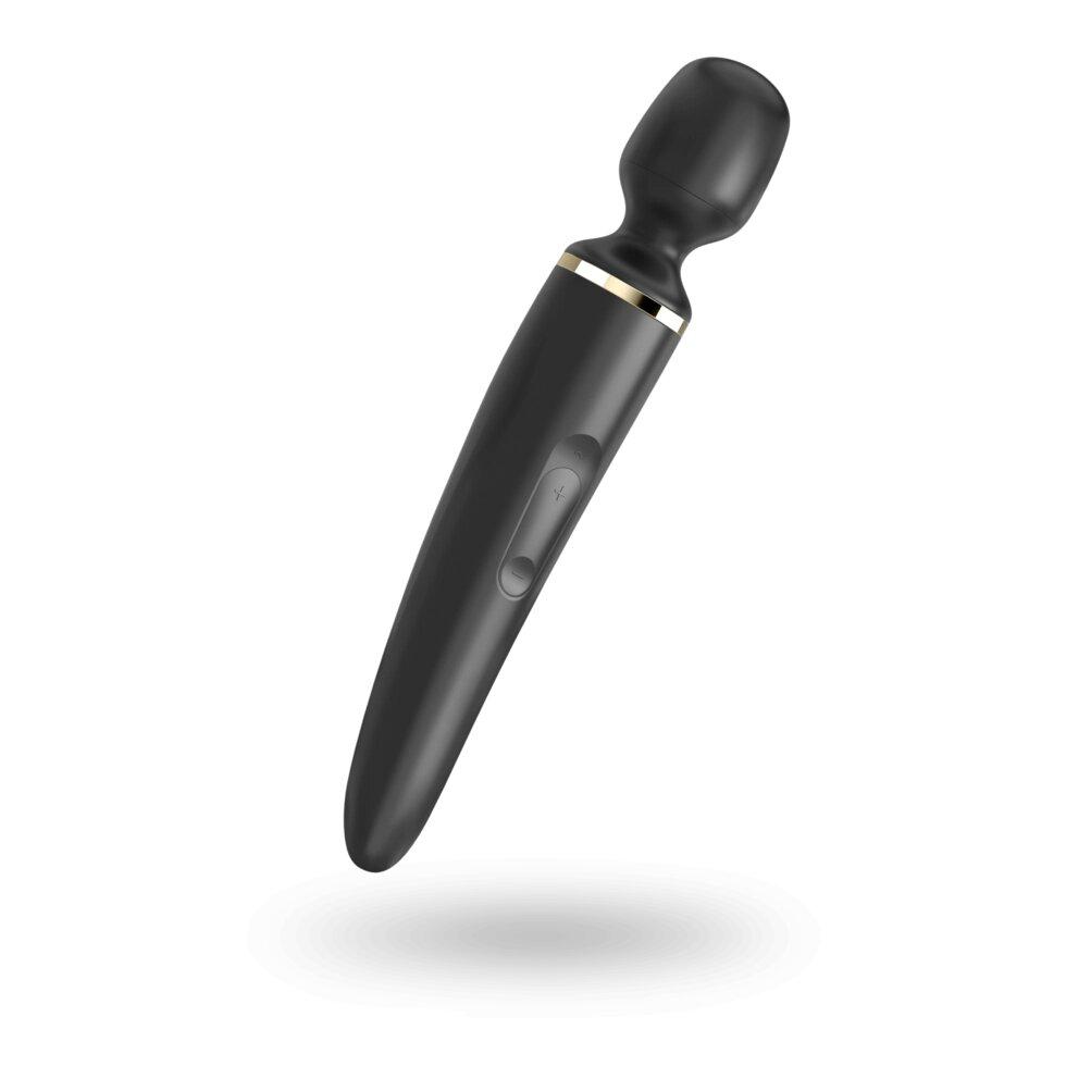 Вибромассажер Satisfyer Wand-er Woman (Black/Gold), водонепроницаемый, мощный, размер XXL