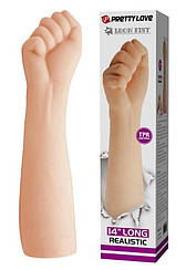 Фалломіт для фістингу у вигляді руки - залізний кулак 14 "довгий реалістичний, BW -007039r