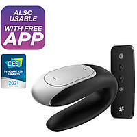 Смартвібратор для пар Satisfyer Double Fun (Black) з пультом ДК SO5058