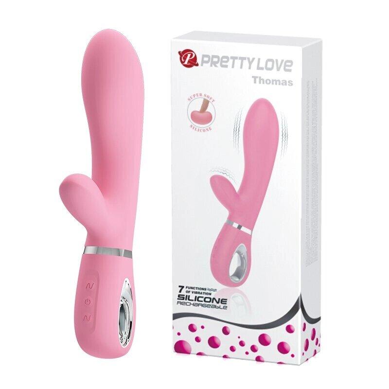 Вібратор з м’якою головою та кліторною стимуляцією Pretty Love "Thomas" BI-014621-1