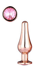 DT21826 Анальная пробка конической формы Dream Toys GLEAMING LOVE ROSE GOLD PLEASURE PLUG S