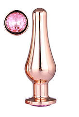 DT21828 Анальная пробка конической формы Dream Toys GLEAMING LOVE ROSE GOLD PLEASURE PLUG L