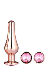 DT21875 Набор анальных пробок конической формы Dream Toys GLEAMING LOVE PLEASURE SET ROSE GOLD
