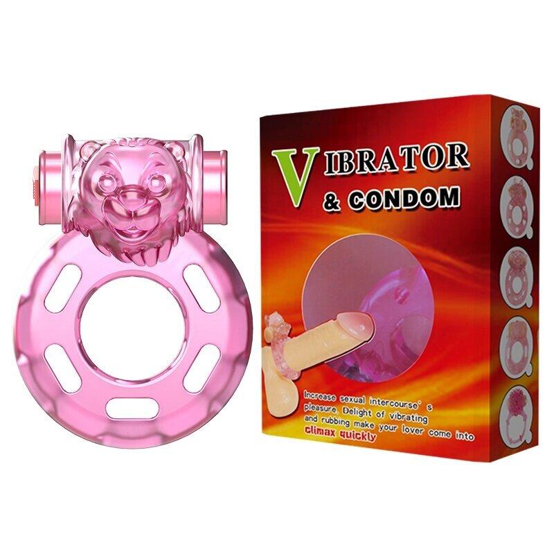 Кільце з вібрацією та презервативом Vibrator & Prumand, BI-010084