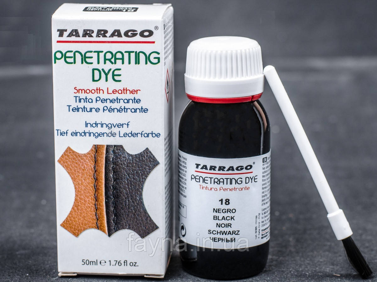 Проникаючий чорний барвник для гладкої шкіри Tarrago Penetrating Dye, 50 мл
