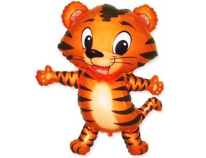Фігура Тигреня з посмішкою чорні смужки 75 см Х 81 см