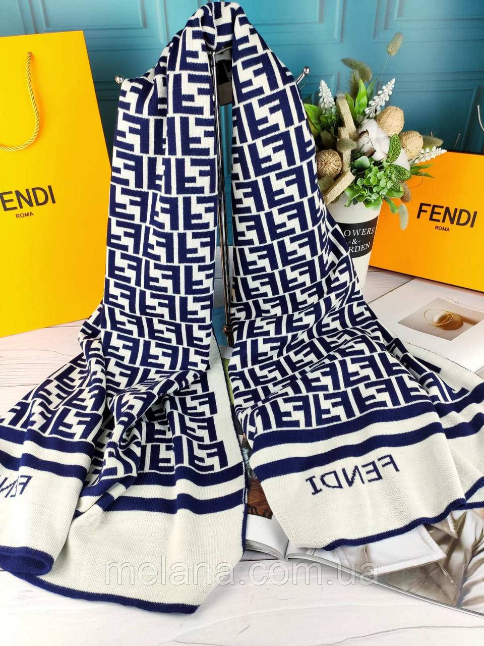 Теплий шарф палантин хустка Fendi Фенді Туреччина