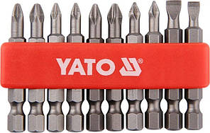 Набір біт насадок для шуруповерта 10 шт. 50 мм. Yatо YT-0483