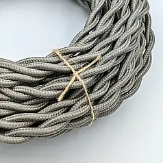 Провід для зовнішньої електропроводки сірий 2,5 2-х жильний ER-1298