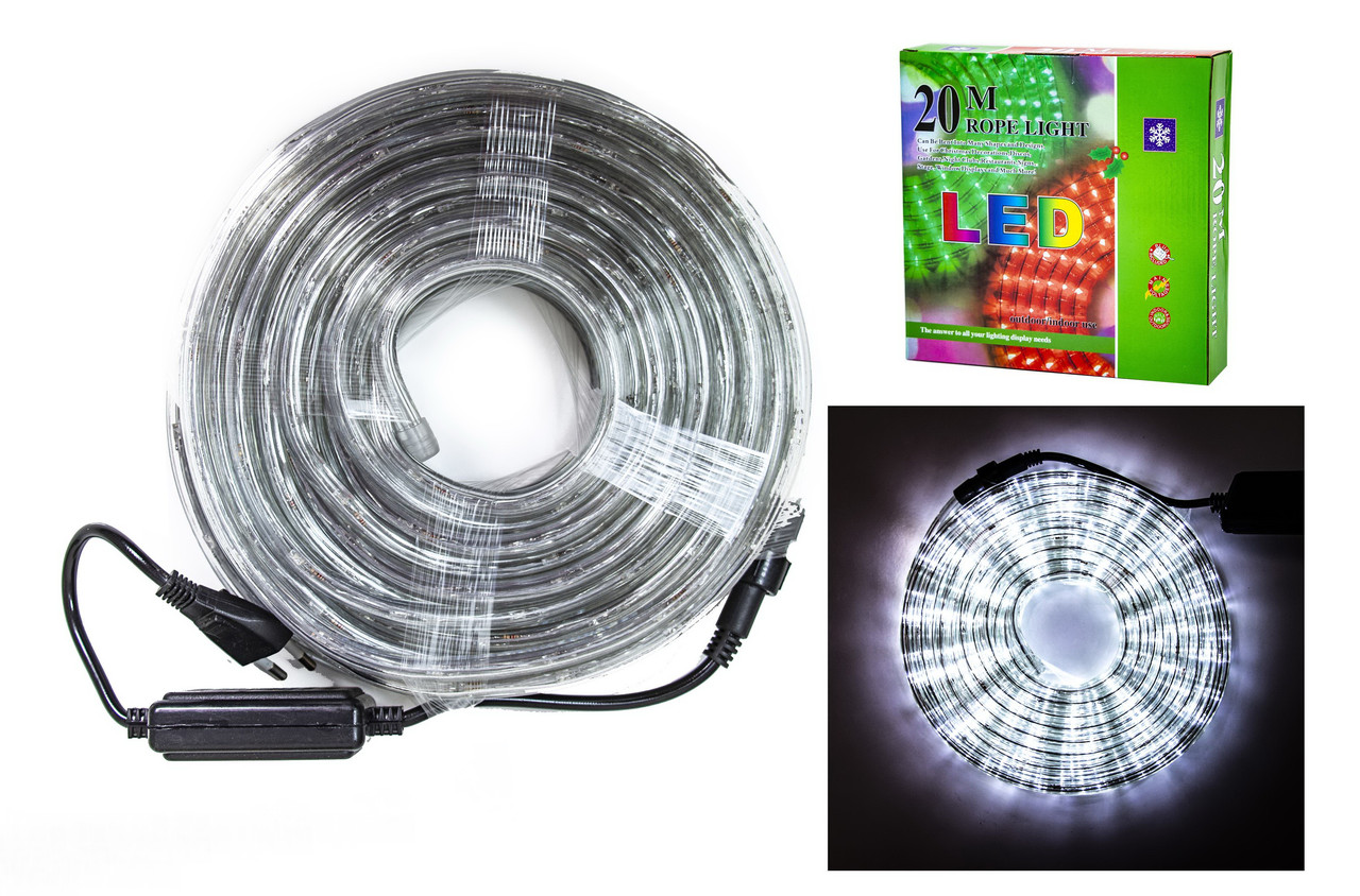 Гірлянда-стрічка світлодіодна вулична, дюралайт, що світиться світлодіодний шланг, 10 метрів White