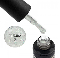 Гель-лак Oxxi Professional Rumba 002 зелено-розово- бірюзовий мікс слюди на прозорій основі, 10 мл