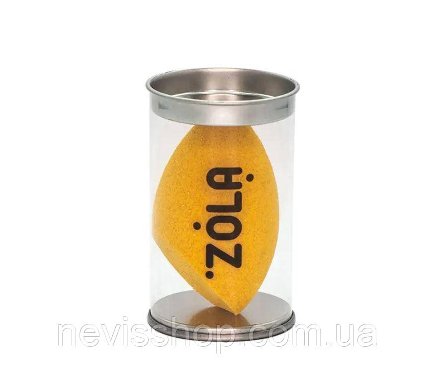 Спонж м'який жовтий з блискітками зі скосом ZOLA