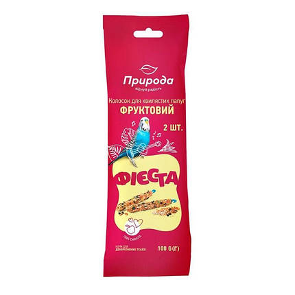 Колосок для хвилястих папуг Фієста "Фруктовий" 100г, фото 1