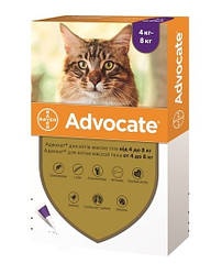 Краплі від бліх та кліщів і глистів для котів ADVOCATE 4-8 кг (ціна за 1 піпетку)