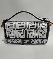 Жіноча брендова шкіряна сумка Fendi Фенді, крос-боді, сумки на ремені, сумка шкіра, сумка з логотипом