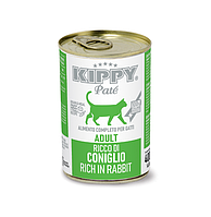 KIPPY Pate влажный корм для кошек паштет с крольчатиной 400 г за 4 шт