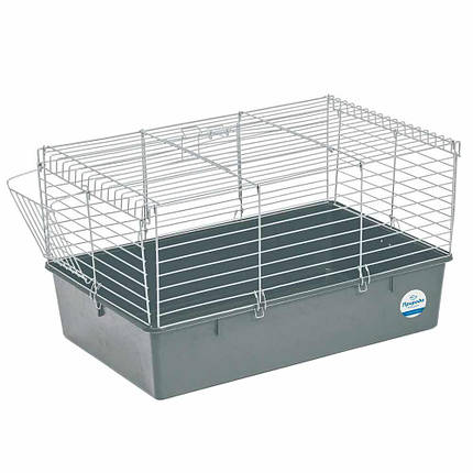 Клітка для гризунів Природа "Кролик" 70 хром/сіра 70х45х40 см, фото 1